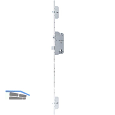 MFV-Schloss 124-MF4/Cerbero f�r Rundbogent�ren, DM 70 mm, PZ 88 mm, silberf�rbig