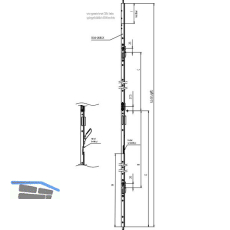 KFV Stulpfl�gelbeschlag AS 2600 BS 60 B001, links f. linken Gehfl�gel