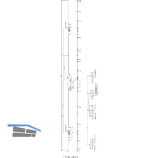 KFV MFV-Schloss BS 2300 �NORM, DM 35, Stulp 16 mm eckig, silber verzinkt