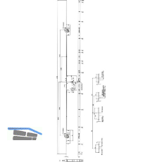 KFV MFV-Schloss BS 2600 �NORM, DM 65, Stulp 20 mm eckig, silber verzinkt
