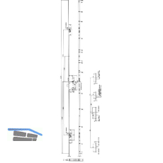 KFV MFV-Schloss BS 2300 �NORM, DM 55, Stulp 16 mm eckig, silber verzinkt