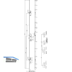 KFV MFV-Schloss BS 2300 DIN, DM 35, U-Stulp 24 x 6,3 mm, Edelstahl