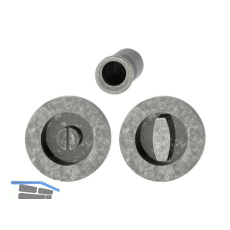 HOPPE Schiebet�rmuschel Set M471, runde Rosette WC, Messing silber antik