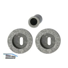 HOPPE Schiebet�rmuschel Set M471, runde Rosette BB, Messing silber antik