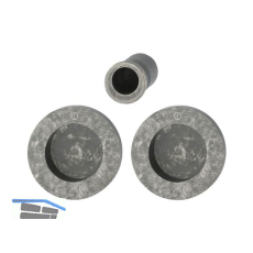 HOPPE Schiebet�rmuschel Set M471, runde Rosette BL, Messing silber antik