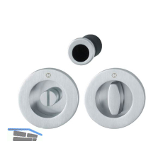 HOPPE Schiebet�rmuschel Set M471, runde Rosette WC, Messing verchromt satiniert