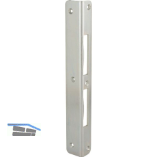 Winkelschlie�blech f. STV F16 R4, f. Falle u. Riegel, Falz 4 mm, verzinkt silber