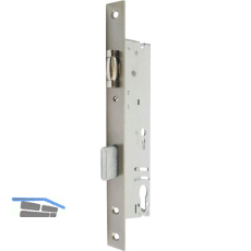 WSS Rohrrahmenschloss Flachstulp mit Rollfalle und Riegel, DM35, Edelstahl