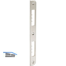 Schlie�blech R10 gerade einseitig abgerundet, 210x20x3 mm, Stahl vernickelt