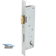 ROTO Rohrrahmenschloss Flachstulp m. Rollfalle/Riegel 884, DM 30,verzinkt silber