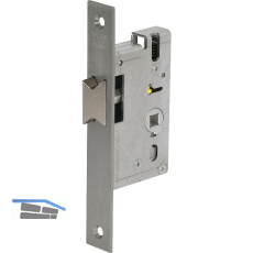 WILKA Rohrrahmen- Fallenschloss, DM 45, Flachstulp 170 x 24 x 3 mm, Edelstahl