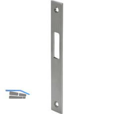 WILKA Schlie�blech 9317 flach f�r Rohrrahmen-Fallenschloss, 170x24x3mm,Edelstahl