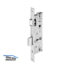 WILKA Rohrrahmenschloss Flachstulp m. Falle u. Riegel lang, PZW, DM35, Edelstahl