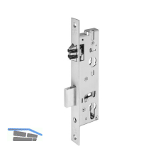 WILKA Rohrrahmenschloss Flachstulp m. Rollfalle u. Riegel, DM 45, Edelstahl