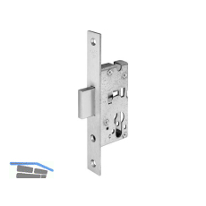 WILKA Rohrrahmenschloss Flachstulp m. Riegel, DM 35, Edelstahl