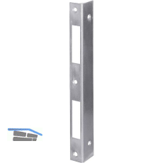 Winkelschlie�blech eckig Blindlappen 27mm, gerade, Stahl verzinkt silberf�rbig