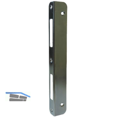 Winkelschlie�blech R 9 rund Blindlappen 27mm, bombiert, Stahl verz. silberf�rbig