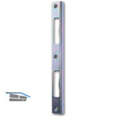 Winkelschlie�blech eckig Blindlappen 10mm, Ausschnitt bombiert, Stahl vernickelt