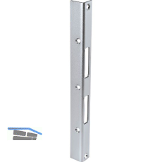 SH-Winkelschlie�blech eckig Blindlappen 28mm, Gr. 28x22x300x3 mm,verzinkt silber