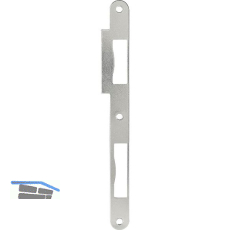 Doppelt�rschlie�blech R9 bombiert, 210 x 18 x 2 mm, Edelstahl-Effekt