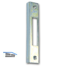 Winkelschlie�blech eckig Blindlappen 10mm, gerade, Stahl verzinkt silberf�rbig