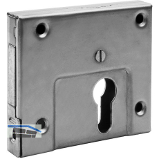 AMF Anschlagriegelschloss 49ZNI mit Winkelschlie�blech, 95x82x17mm,Edelstahl V2A