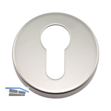 Zylinderrosette CODE HANDLE , � 52 mm, Messing verchromt matt