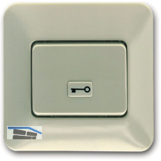 T�r�ffnertaster 1011 mit Schl�sselsymbol, Unterputz, Kunststoff wei�