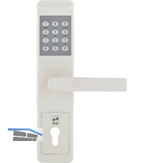 T�rcodeschloss Version B, Lochung PZ, Entfernung 88 mm, RAL 9002