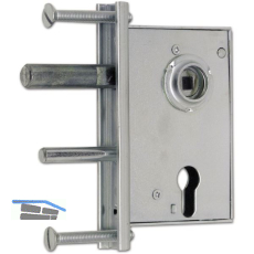 AMF Gittertorschloss 107 PZW, DM 50, U-Stulp, Riegel 10 x 54 mm, Stahl verzinkt