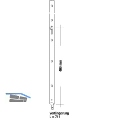 GU Ansatzst�cke Secury Reparaturset, 711 x 20 mm, Stahl verzinkt silberf�rbig