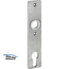 AMF Kurzschild 427Z, PZ 72, Schraublochabstand 67 mm, 156 x 32 x 6 mm, Edelstahl