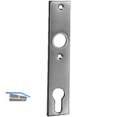 AMF Kurzschild 497Z, PZ 72, Schraublochabstand 67mm,156x32x7 mm, silber eloxiert