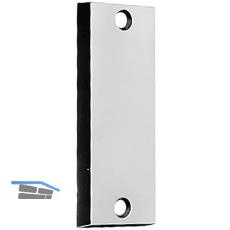 AMF Blindrosette 498, eckig, 87 x 32 x 7 mm, Aluminium silber eloxiert