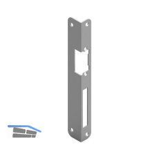 Winkelschlie�blech f�r O & C T�r�ffner, rund, rechts, 250 x 25 x 2 mm,Stahl grau