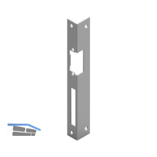 Winkelschlie�blech f�r O & C T�r�ffner, eckig, links, 250 x 25 x 2 mm,Stahl grau