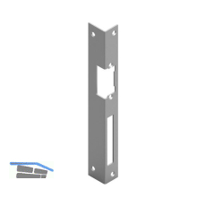 Winkelschlie�blech f�r O & C T�r�ffner, eckig,rechts, 250 x 25 x 2 mm,Stahl grau