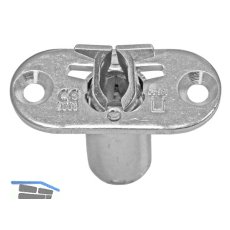 WILKA Schaltschloss 4685, Stulp 24 x 54 mm rund, Stahl verzinkt