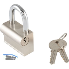 MARCHESI Vorhangschloss H36000 gleichsperrend B=45 mm Messing verchromt