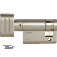 WINKHAUS Knaufhalbzylinder MS00/Z1 40 mm Messing vernickelt matt