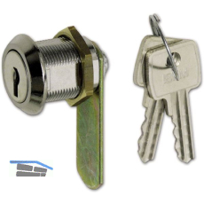 Blechmontagezylinder 19 mm, verschiedensperrend, Messing verchromt