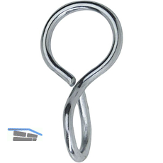 S-Haken - gedreht, Stahl vernickelt