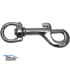 Jeans Haken -, Gr��e 67 m. Federschiebeverschluss und Drehgelenk, Stahl vern.