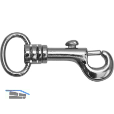 Jeans Haken -,Gr��e 53 m. Federschiebeverschluss und Drehgelenk, Stahl vern.