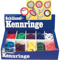 Kennring Box f�r Zylinderschl�ssel � 28 mm, 200-tlg. in 10 Farben sortiert