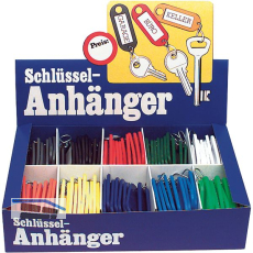Schl�sselanh�nger Box - 200-tlg. in 10 Farben sortiert, mit Aufh�ngeloch