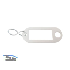 Schl�sselanh�nger - mit Aufh�ngeloch, Kunststoff wei�