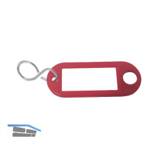 Schl�sselanh�nger - mit Aufh�ngeloch, Kunststoff rot