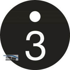 Schl�sselnummer - � 25, Nummer 3, Aluminium schwarz eloxiert