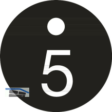 Schl�sselnummer - � 25, Nummer 5, Aluminium schwarz eloxiert